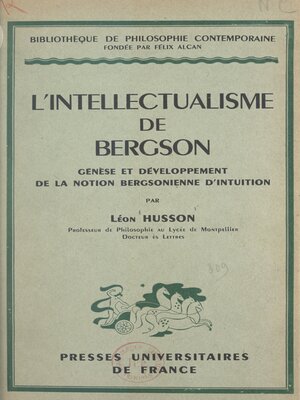 cover image of L'intellectualisme de Bergson